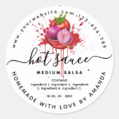 Sticker Rond Cooking Homemade hot sauce label (Devant)