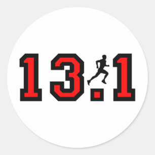 Sticker Rond Cool 13,1 mi-marathon