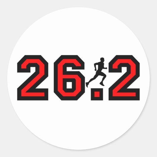 Sticker Rond Cool 26,2 marathon (Devant)