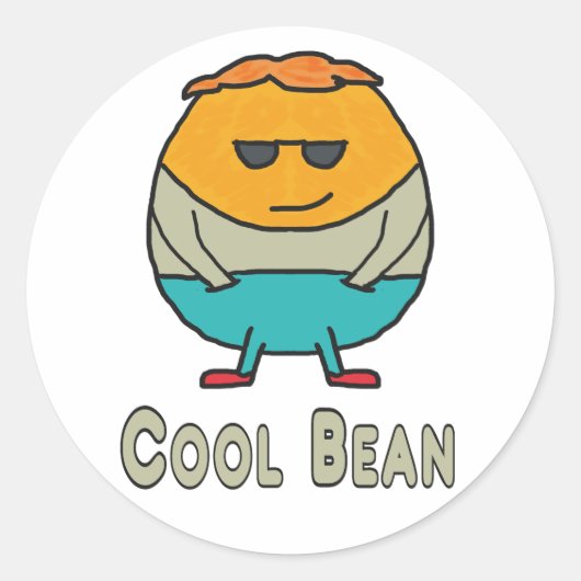Sticker Rond Cool Bean (Devant)