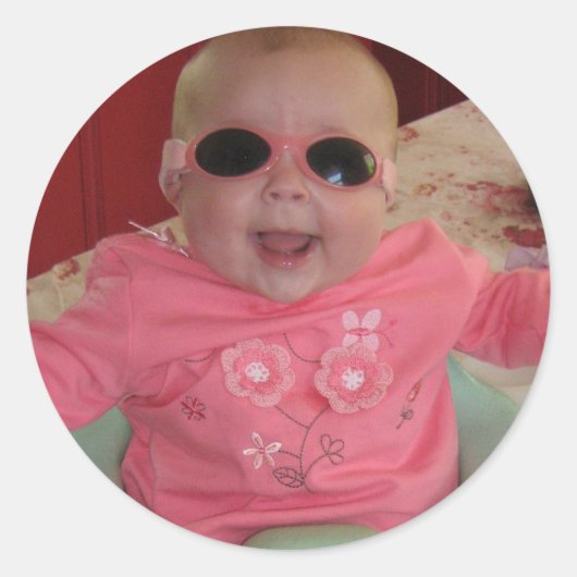 Sticker Rond cool bébé cool (Devant)