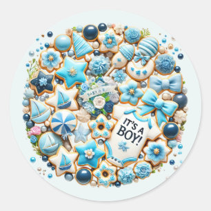 Sticker Rond Cool bébé garçon douche doux