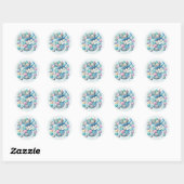 Sticker Rond Cool bébé garçon douche doux (Feuille)