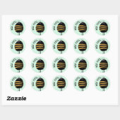 Sticker Rond Cool Bee (Feuille)