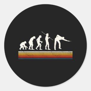 Sticker Rond Cool Billiards Black Evolution Of Man Billiards Pl