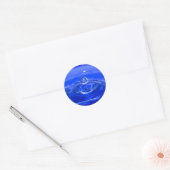 Sticker Rond Cool Bleu gouttelette d'eau (Enveloppe)