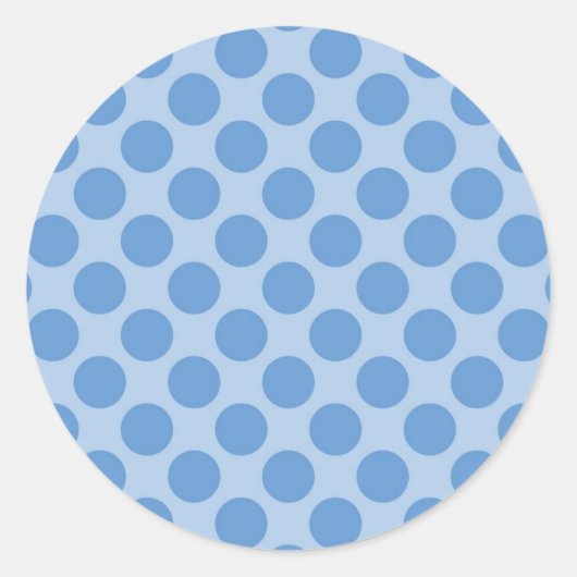 Sticker Rond Cool Bleu Pois Motif sur Blue Cute Cadeaux (Devant)