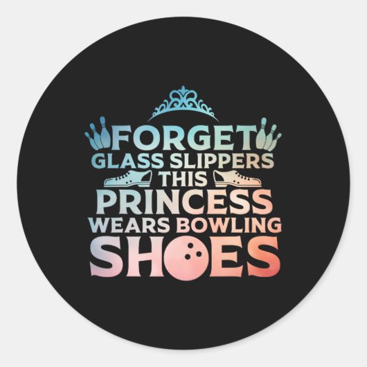 Sticker Rond Cool Bowling Art Pour Femmes Filles Bowler Cible (Devant)