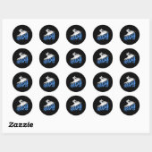Sticker Rond Cool Braap Snowmobile Snowrider (Feuille)