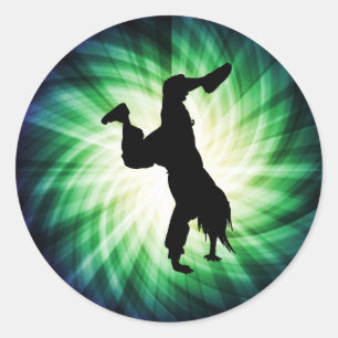 Sticker Rond Cool Breakdancer