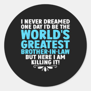 Sticker Rond Cool Brother En Droit Art Pour Hommes Garçons Futu