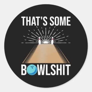 Sticker Rond Cool C'est un cadeau de Bowl drôle Bowling pour le