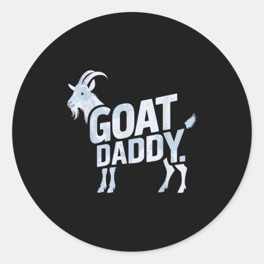 Sticker Rond Cool Chèvre Design Pour Hommes Garçons Pygmées Chè (Devant)