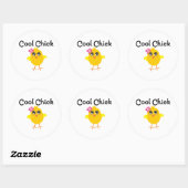 Sticker Rond Cool Chick (Feuille)