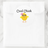 Sticker Rond Cool Chick (Sac)