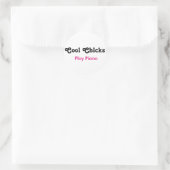 Sticker Rond Cool Chicks Jouer Piano (Sac)