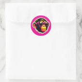 STICKER ROND COOL CHIMP 2 (Sac)