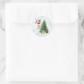 Sticker Rond Cool Christmas Llama | Joy Typography | Réserver (Sac)