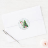 Sticker Rond Cool Christmas Llama | Joy Typography | Réserver (Enveloppe)