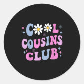 Sticker Rond Cool Club Cousins Shirt Boy Girl Cousin Crew Match (Devant)