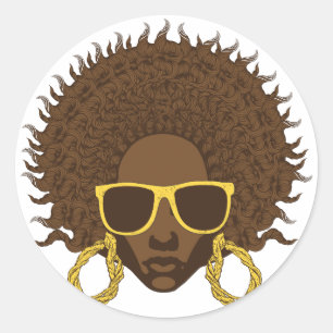 Sticker Rond Cool d'Afro