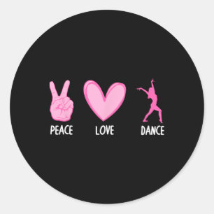 Sticker Rond Cool Dance Art Pour Filles Femmes Danser Lover Lyr
