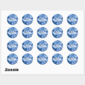 Sticker Rond Cool de glace (Feuille)