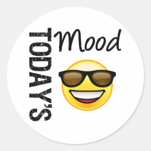 Sticker Rond Cool de l'humeur émotionnelle d'aujourd'hui avec S