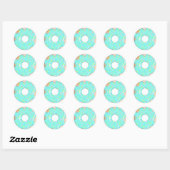 Sticker rond cool doughnut sucré (Feuille)
