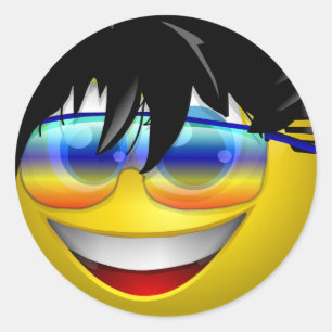 STICKER ROND COOL DUDE