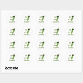 Sticker Rond Cool en Concombre ! Carton en concombre (Feuille)