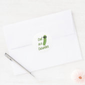 Sticker Rond Cool en Concombre ! Carton en concombre (Enveloppe)