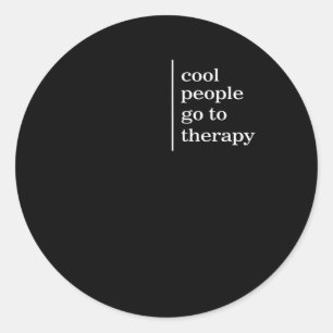 Sticker Rond Cool en santé mentale Les gens vont à la sensibili