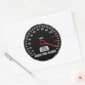 Sticker Rond Cool Et Amusant Speedometer De Voiture (Enveloppe)