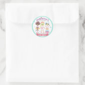 Sticker Rond Cool et Fille Spa (Sac)