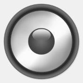 Sticker Rond Cool et fun Musique Conception du haut-parleur (Devant)