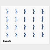 Sticker Rond Cool Finlande (Feuille)