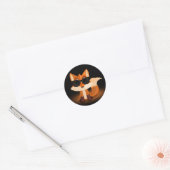 Sticker Rond Cool Fox 2 (Enveloppe)