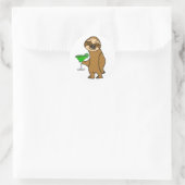 Sticker Rond Cool Funky Sloth Boire Margarita Cartoon (Sac)