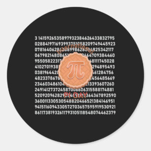 Sticker Rond Cool Funny International Pi Day Pie Happy Pi Day