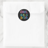 Sticker Rond Cool Girls Détection Metal Detector Filles Filles  (Sac)