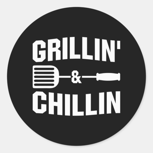 Sticker Rond Cool Grillin Chillin (Devant)