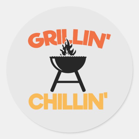 Sticker Rond Cool Grillin Chillin (Devant)
