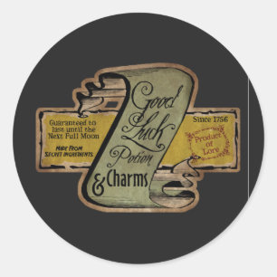 Sticker Rond Cool Halloween potions sorcières charme