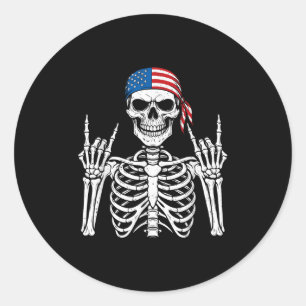 Sticker Rond Cool Halloween Punk Rock Hommes