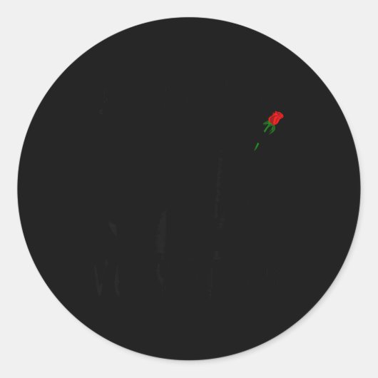 Sticker Rond Cool I Lab Vous Aime Beaucoup Saint Valentin Black (Devant)