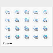 Sticker Rond Cool Jesus alive word art Easter  (Feuille)