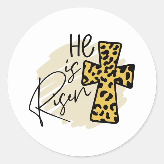 Sticker Rond Cool Jesus risen word art  (Devant)