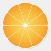 Sticker Rond Cool Juicy tranche de fruits orange (Devant)