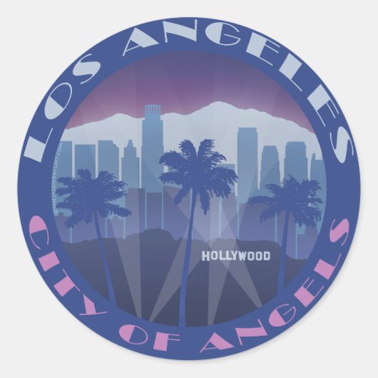 Sticker Rond COOL LA Hollywood (Devant)